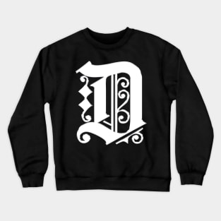 Silver Letter D Crewneck Sweatshirt